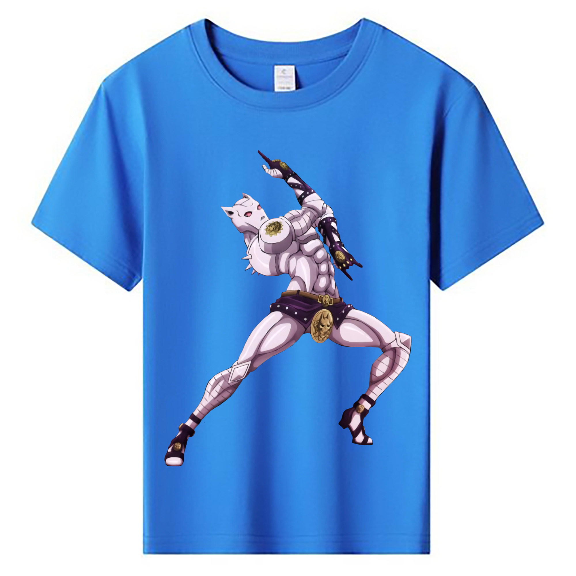 （画像用） ジョジョの奇妙な冒険 きら よしかげ JoJo's Bizarre Adventure Kira Yoshikage 綿100％キッズTシャツ（フロントプリント）